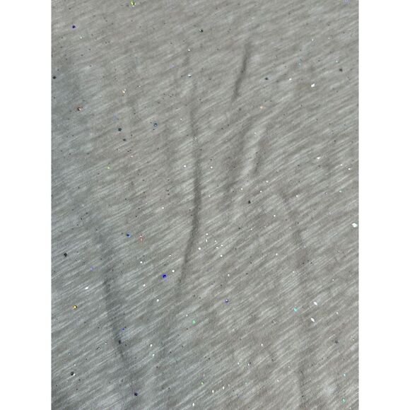 Catherines 22/24W Beige With Sparkle 3/4 Sleeve V-Neck Lightweight Tunic - Picture 4 of 7